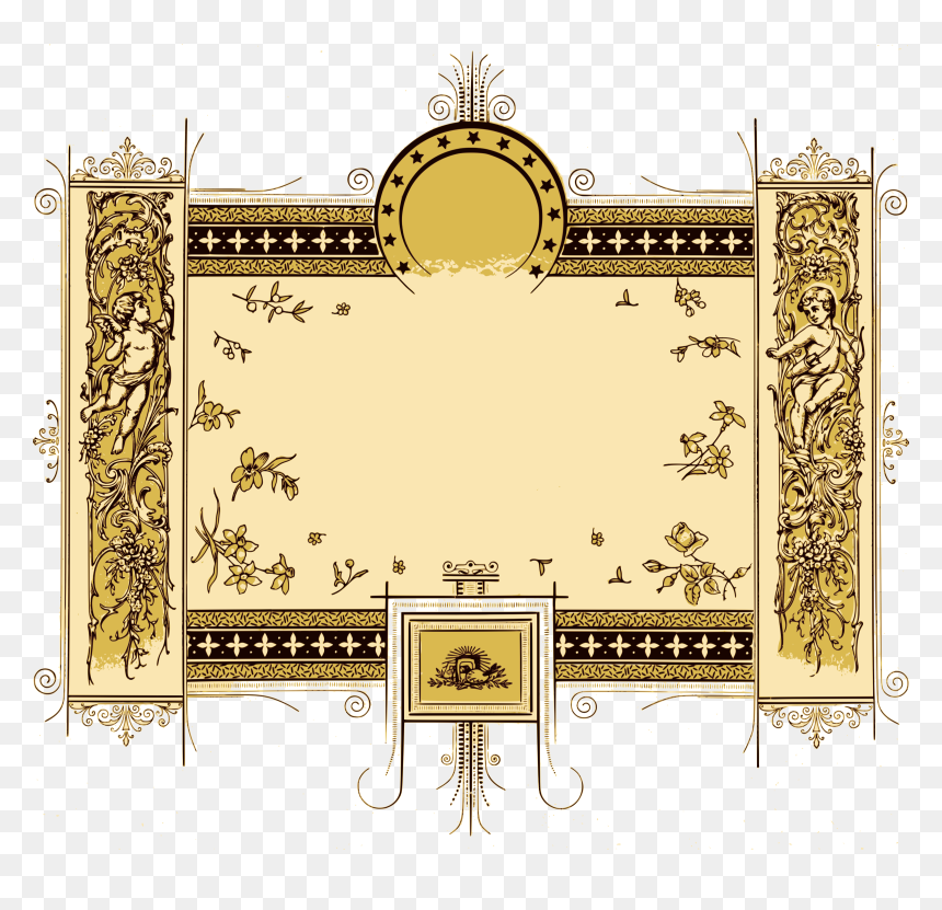 Picture Frame,text,yellow - Photography, HD Png Download - frame baby png