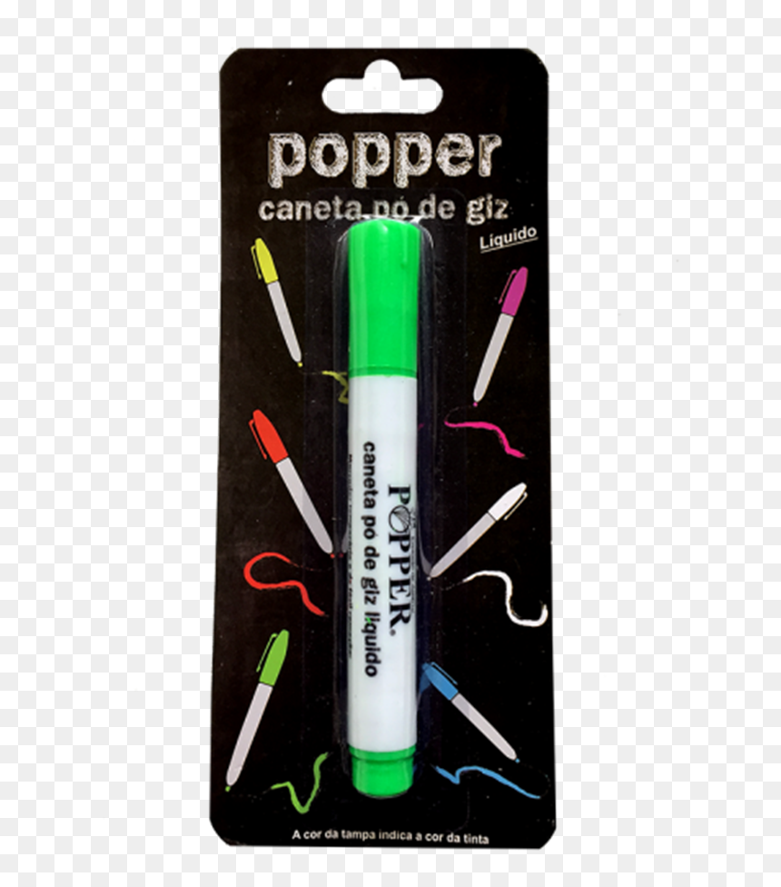 Caneta Pó De Giz Verde Flúor - Eye Liner, HD Png Download - caneta png