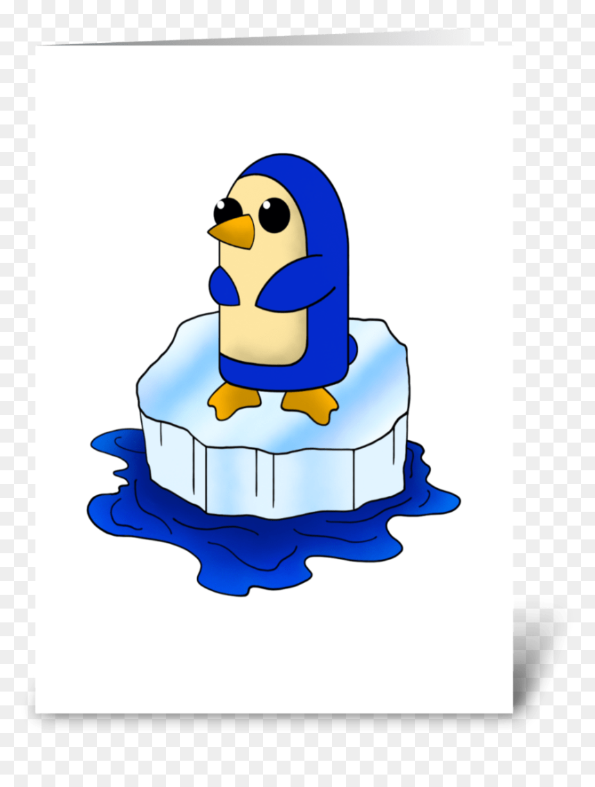Adorable Baby Penguin Greeting Card - Cartoon, HD Png Download - baby penguin png