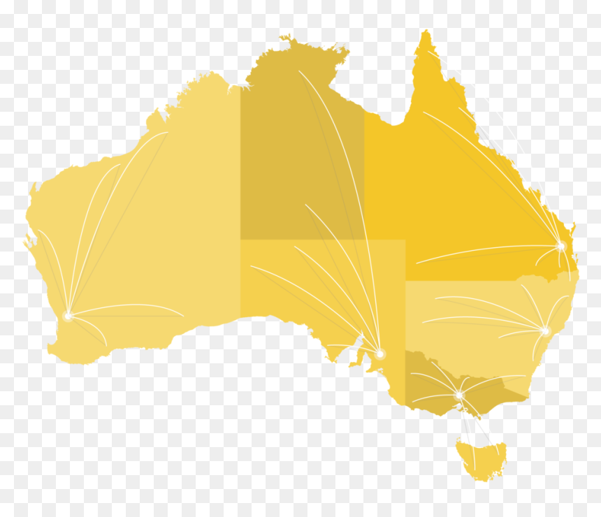 Aus Map V3 - Australia Flag In Country, HD Png Download - fast delivery png