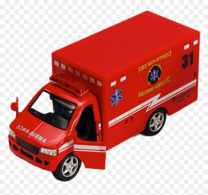 Ambulancia Roja Juguete - Kinsmart Fire, HD Png Download - ambulancia png