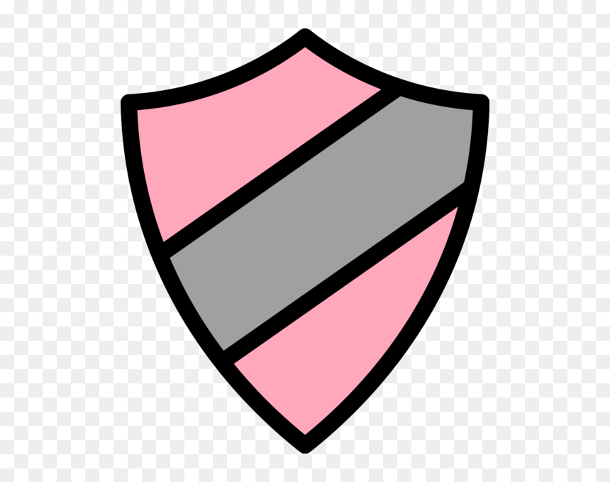 Emblem Icon Pink-gray - Black And Yellow Shield Logo, HD Png Download - pink icon png