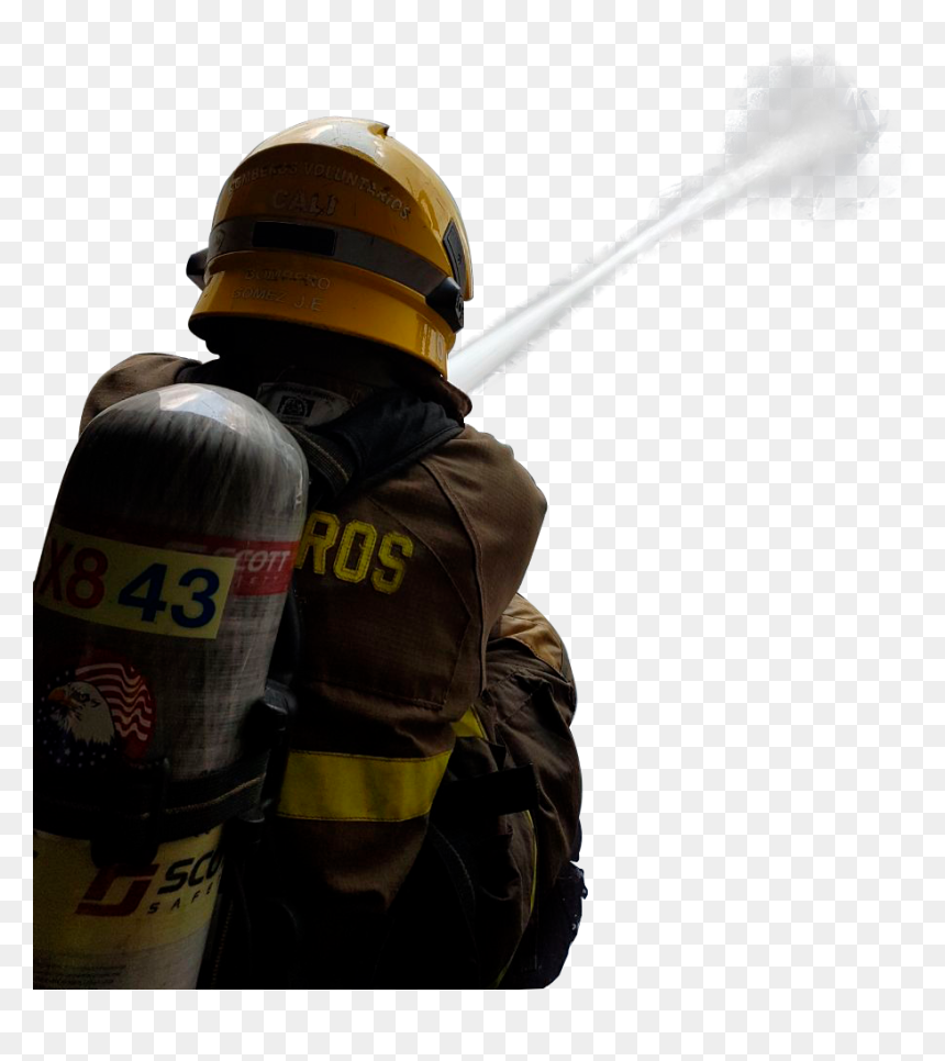 Bomberos Voluntarios Santiago De Cali Imagen - Firefighter, HD Png Download - bomberos png