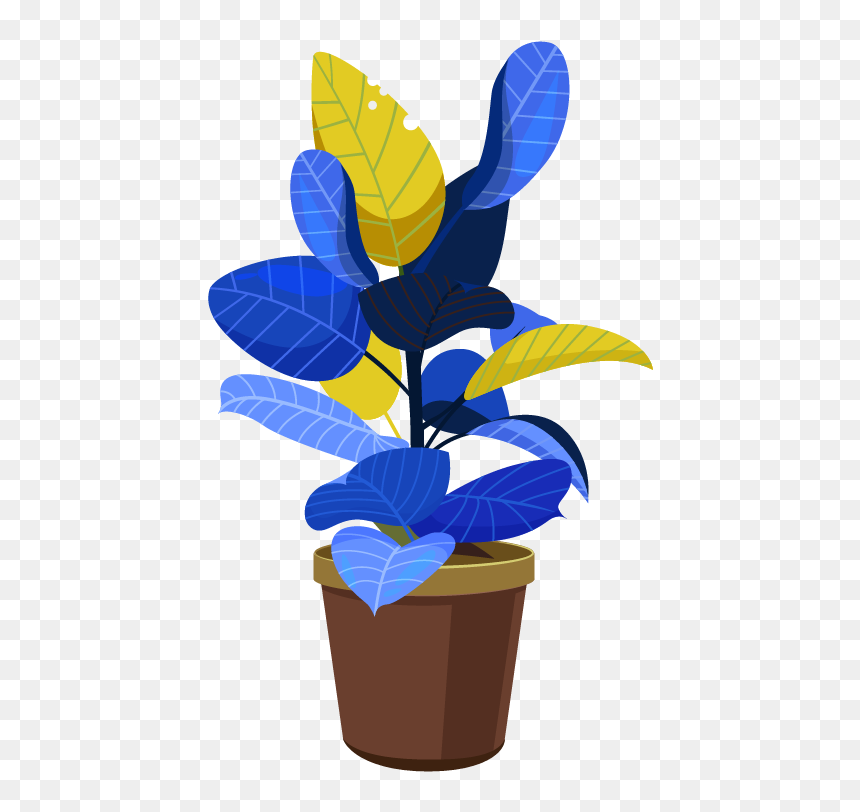 รูปภาพ ตัว การ์ตูน ทำงาน, HD Png Download - blue plant png