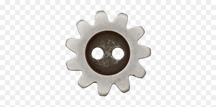 Polyester/metal Buton Two-hole - Gear, HD Png Download - buton png