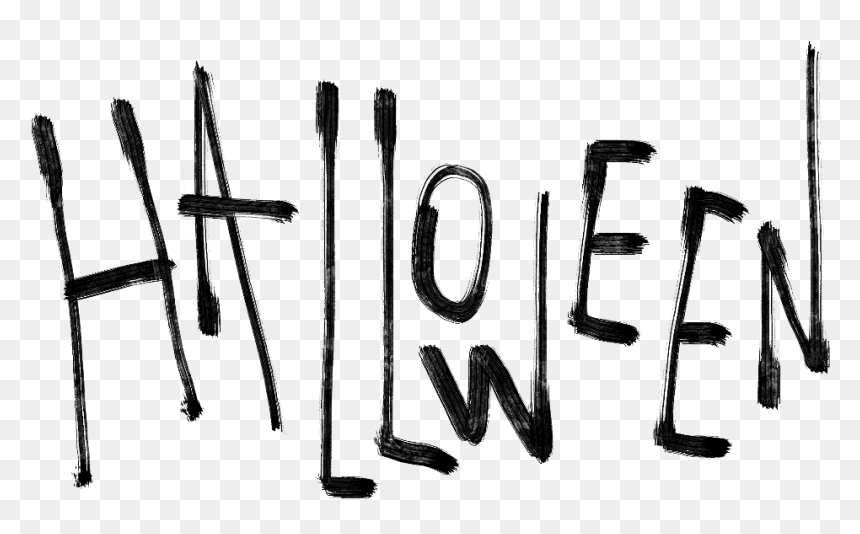 #halloween #halloween2018 #horror #lettering #text - Calligraphy, HD Png Download - horror text png