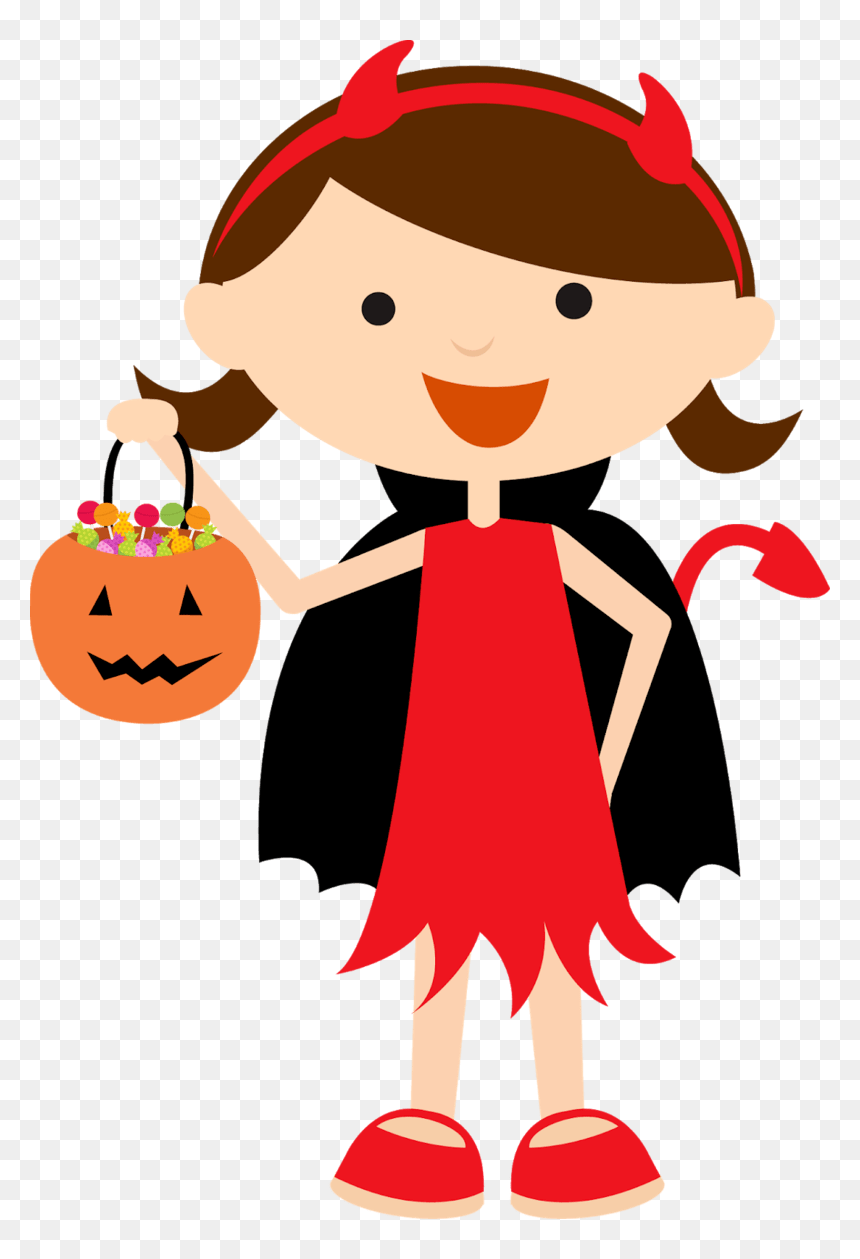 Trick Or Treat Sign - Halloween Characters Clipart Png, Transparent Png - cute halloween clipart png