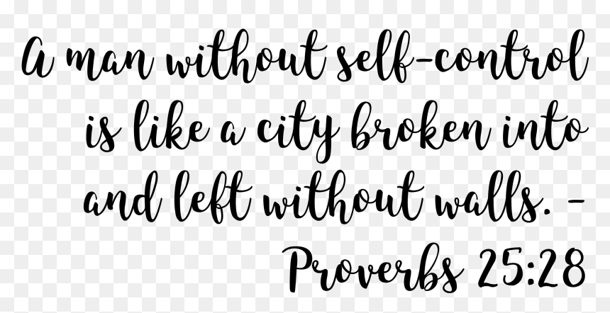 Without Righteous Self-control, My Heart Is Wide Open - Calligraphy, HD Png Download - hoes png