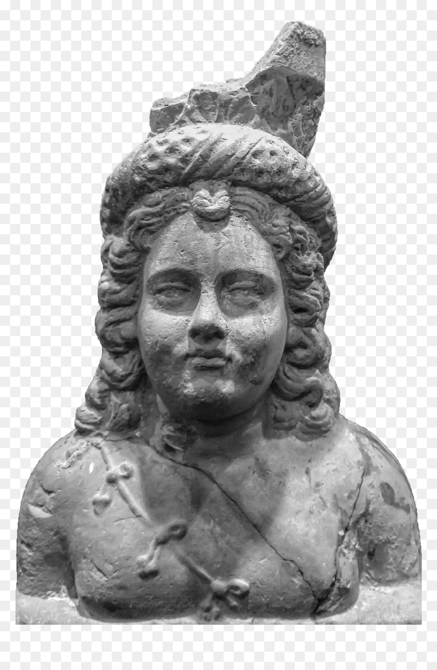 Small Hellenistic Or Parthian Bust - Bust, HD Png Download - statue bust png
