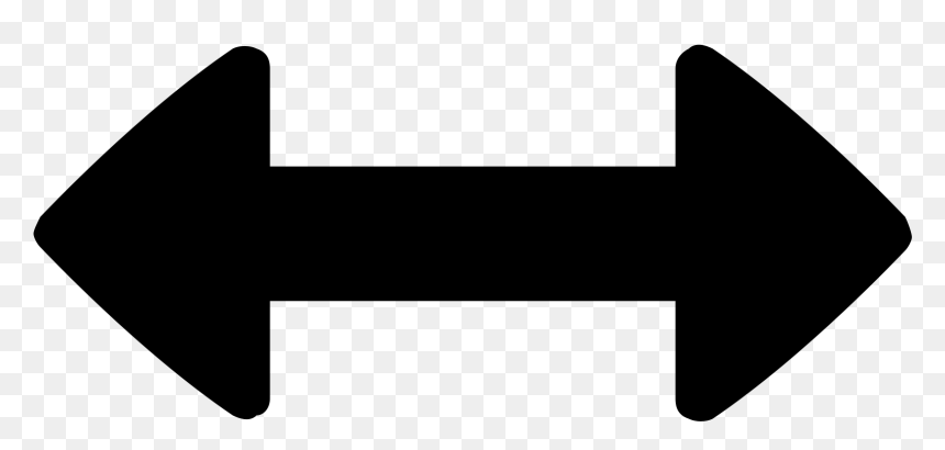 Resize Horizontal Icon - Arrow In Both Directions, HD Png Download - arrow divider png