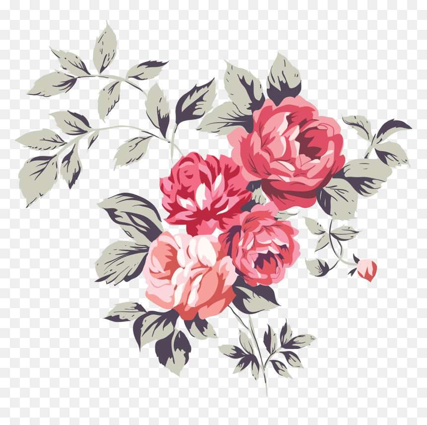 Naklejki Na Ścianę Róże, HD Png Download - floral tattoo png