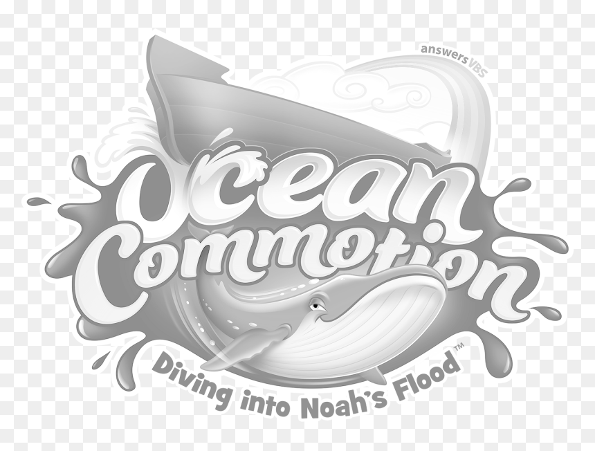 Black And White Ocean Commotion Vbs, HD Png Download - submerged vbs png