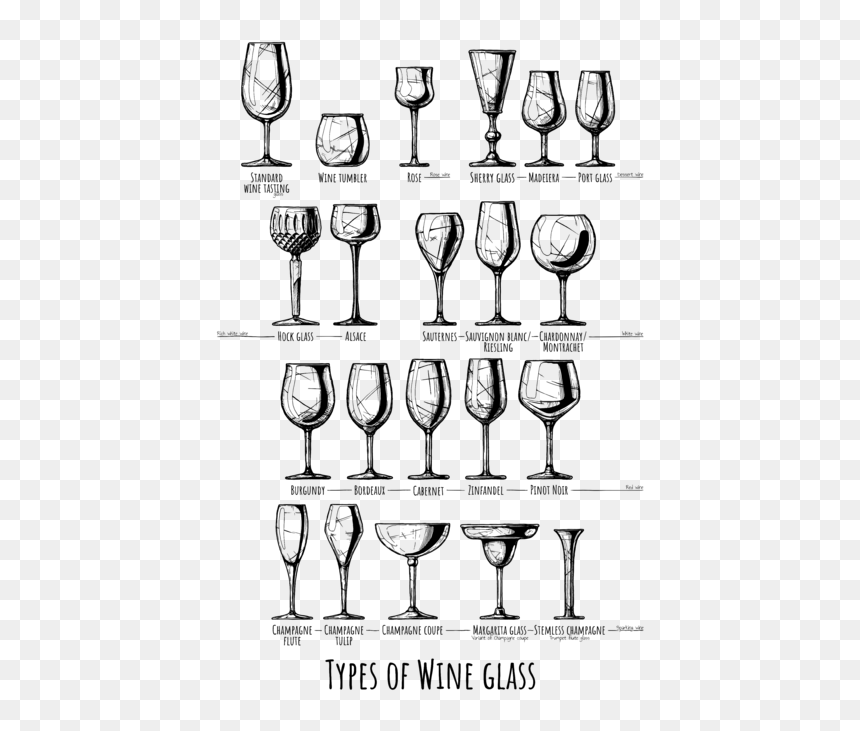 Wine Glass Drawing, HD Png Download - wine glass drawing png