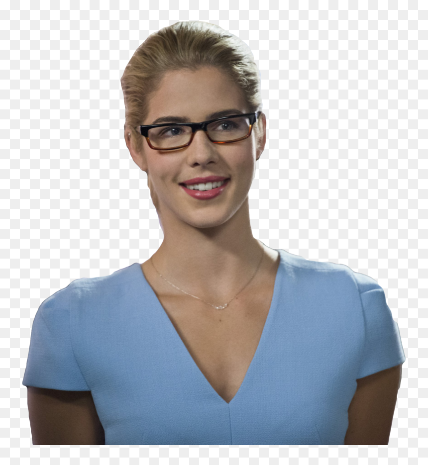 Rickards Smoak Bett Eyewear Felicity Arrow Care - Felicity Smoak Emily Bett Rickards, HD Png Download - felicity smoak png