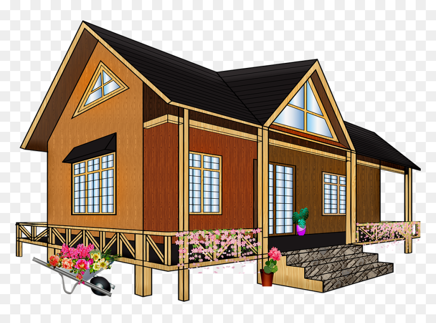 Wooden House On Hill, HD Png Download - rumah png