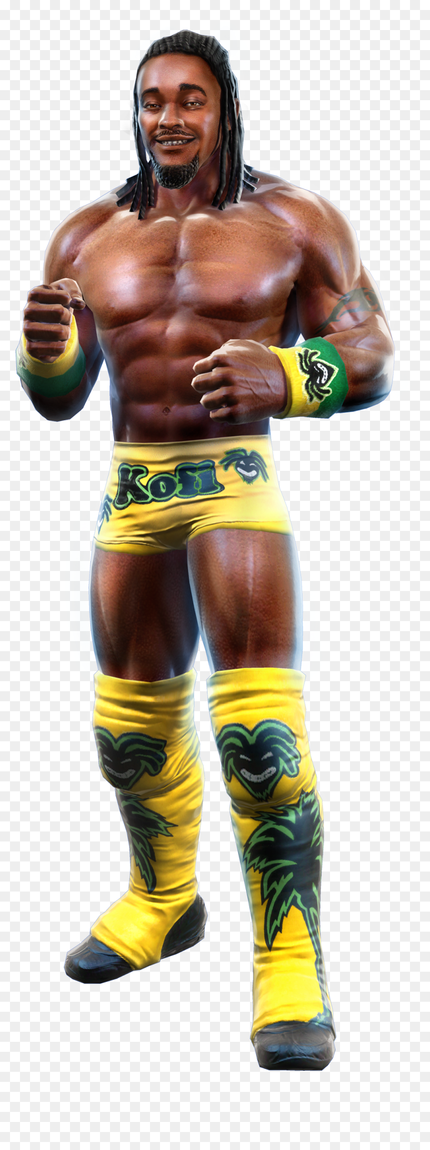Image Kofi Kingston Wwe All Stars Wiki - Wwe Kofi Kingston 2009, HD Png Download - wwe kane png