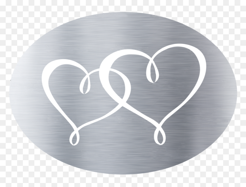 Metallic Twin Hearts Silver - Heart, HD Png Download - silver hearts png
