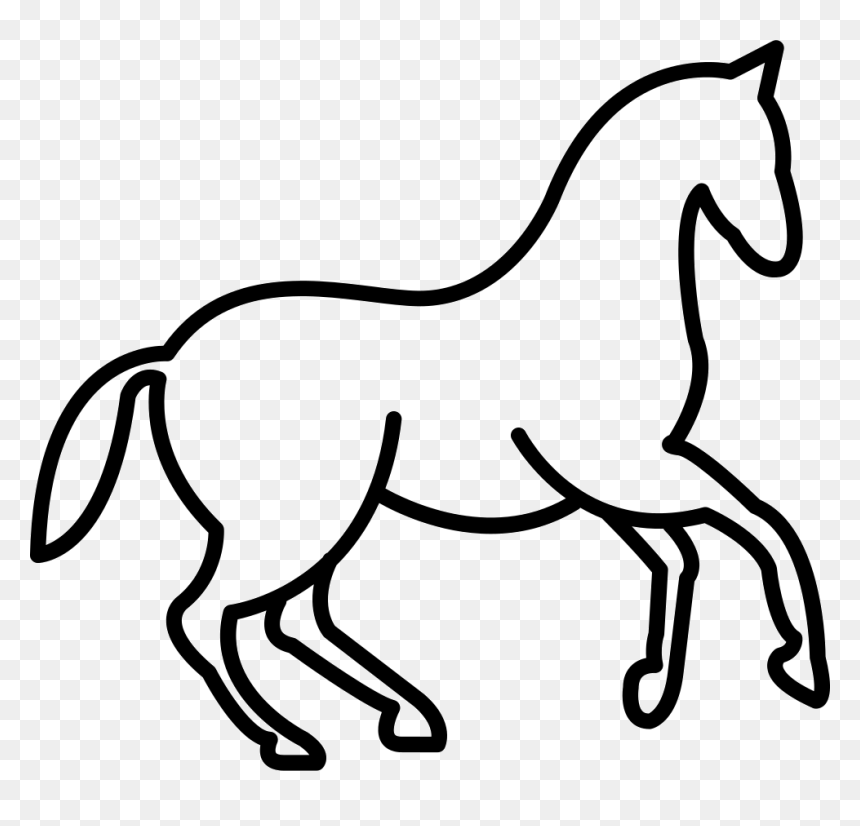 Dancing Horse Outline - Horse Outline Png, Transparent Png - horse outline png