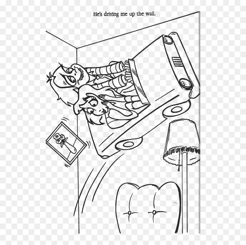 Driving Me Up The Wall Drawing, HD Png Download - tumblr png coloring pages
