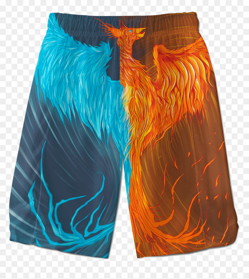 Shorts Fire & Ice Phoenix Shorts"
 Class=, HD Png Download - fire phoenix png