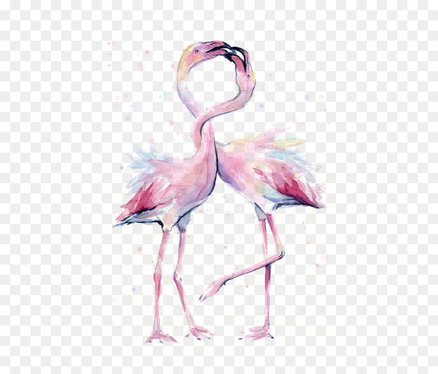Watercolor Flamingo Png, Transparent Png - watercolor flamingo png