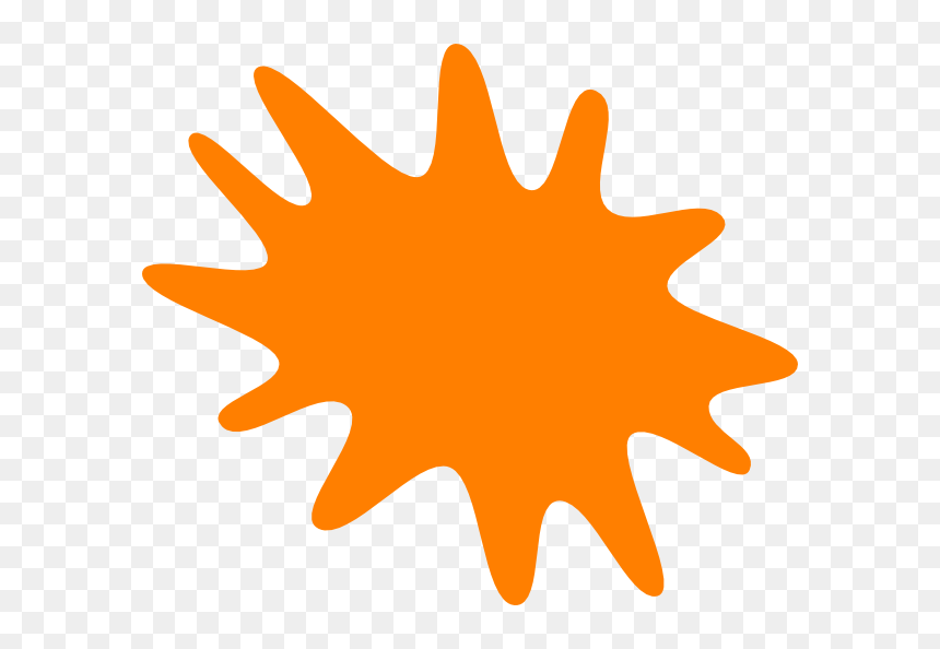 Splash Clipart, HD Png Download - orange paint splash png