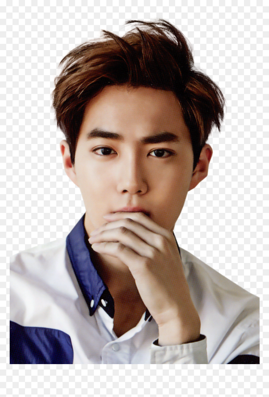 Exo Suho Brown Hair, HD Png Download - exo kyungsoo png