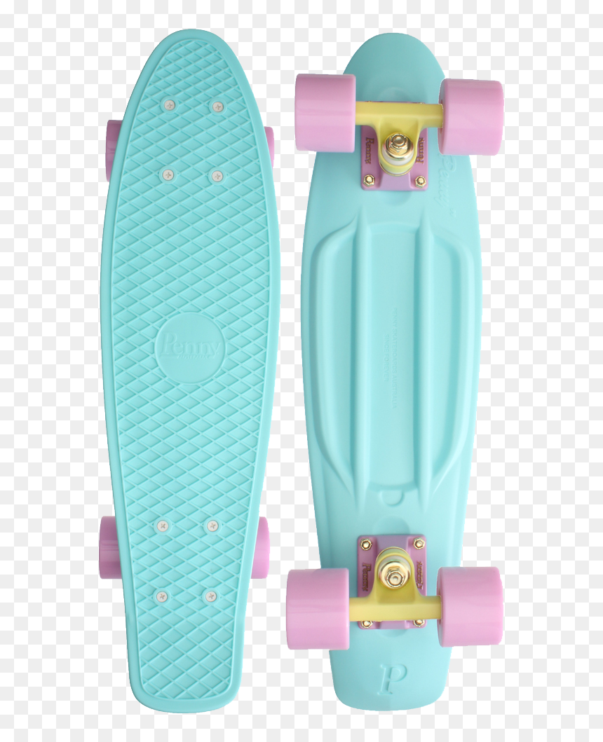 Teal And Pink Penny Board, HD Png Download - penny board png