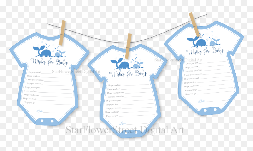 Whale Clothesline Baby Shower - Illustration, HD Png Download - baby clothes line png