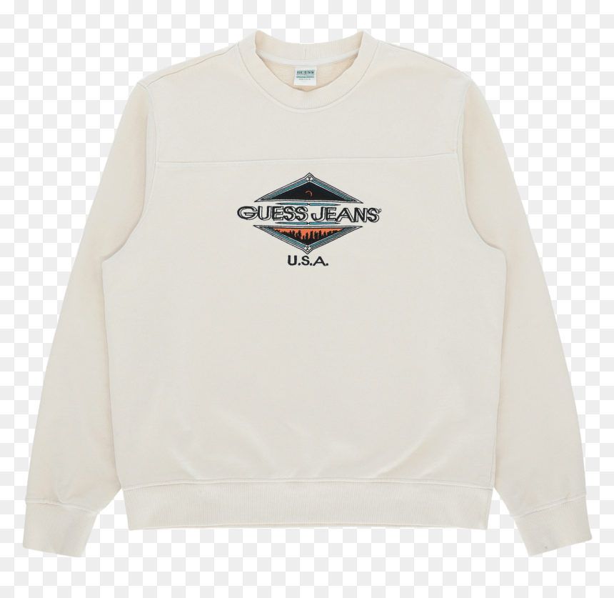 Long-sleeved T-shirt, HD Png Download - guess jeans logo png