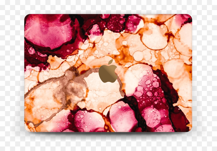 Pink & Orange Color Splash Skin Macbook 12”, HD Png Download - orange splash png