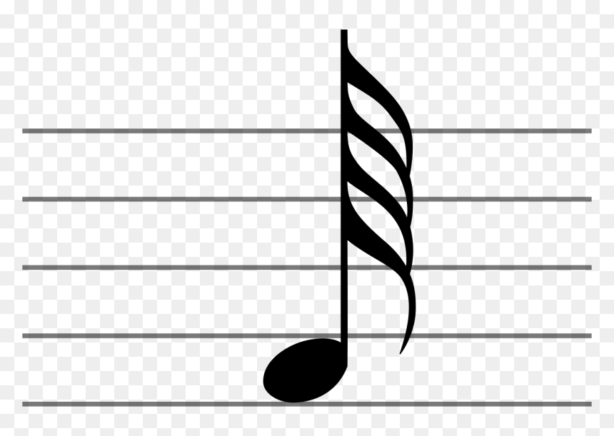 Hemidemisemiquaver Note, HD Png Download - double eighth note png