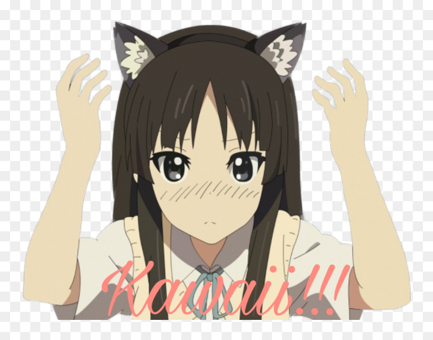 #k-on #anime #mioakiyama #neko #kawaii - Mio Akiyama Cat Ears, HD Png Download - mio akiyama png