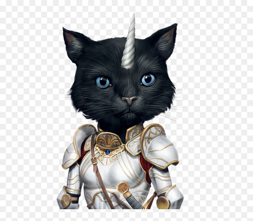 Cat, HD Png Download - cute black cat png