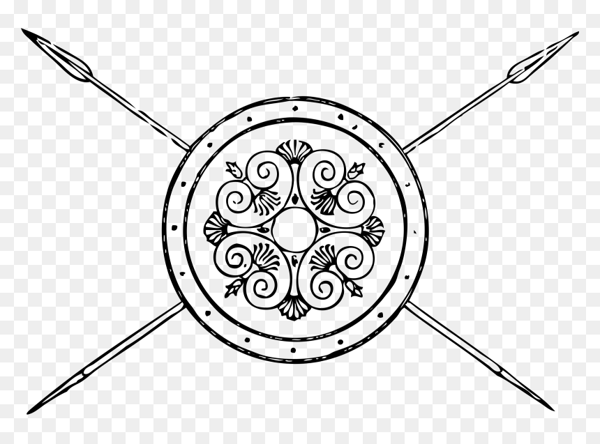 Spear Pictures Clip Art - Greek Spear And Shield, HD Png Download - fsu spear png