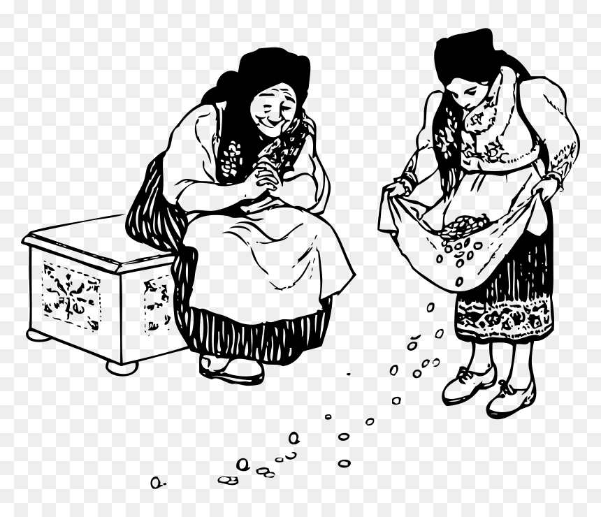 She Found Gold In Her Apron - Present Perfect Story 1, HD Png Download - apron clipart png