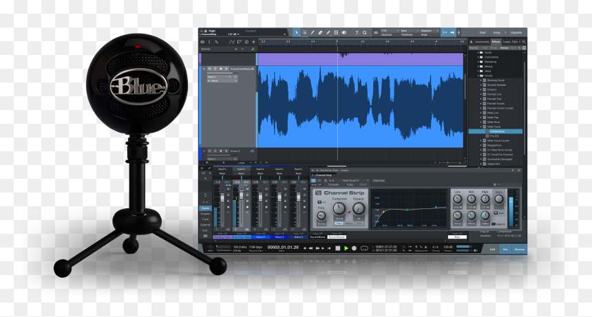 01 Blue Snowballstudio - Blue Microphone Snowball Studio, HD Png Download - blue snowball microphone png