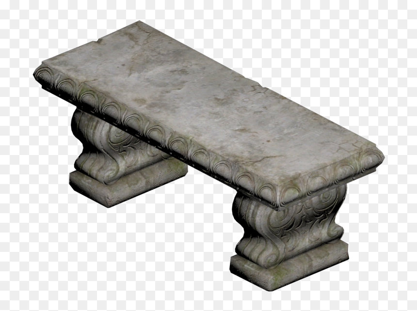 Download Zip Archive - Bench, HD Png Download - stone bench png