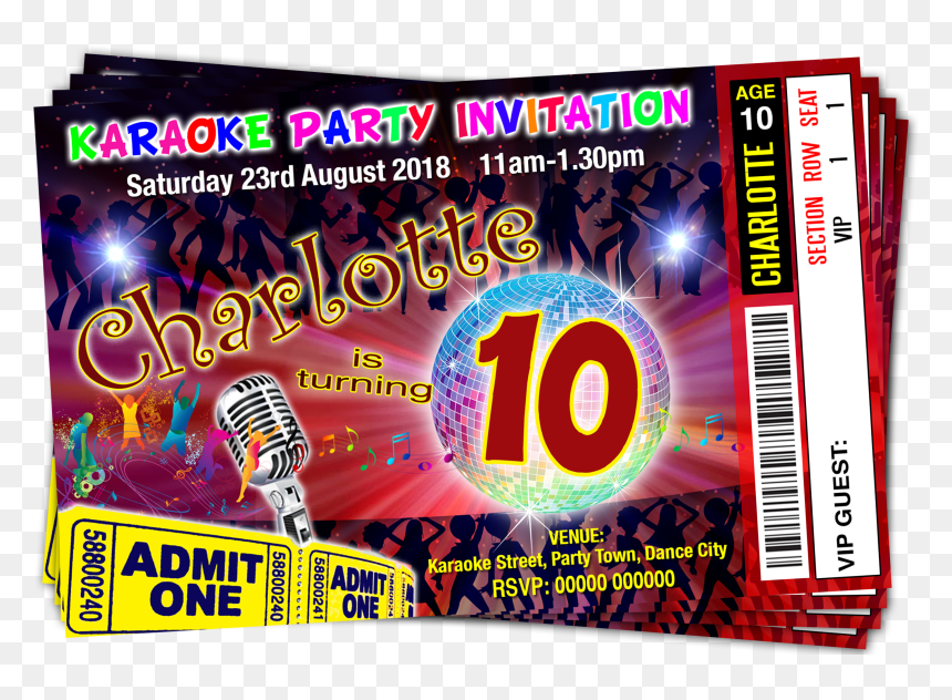 Karaoke Disco Dance Party Invitation , Png Download - Flyer, Transparent Png - karaoke party png