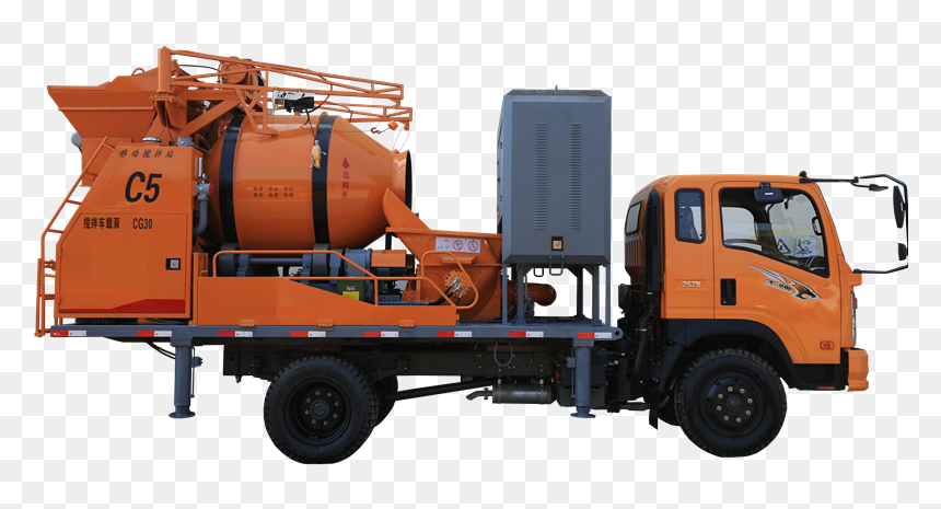Truck Concrete Mixer Pump, Upload Of Concrete Mixer - Truck, HD Png Download - concrete mixer truck png