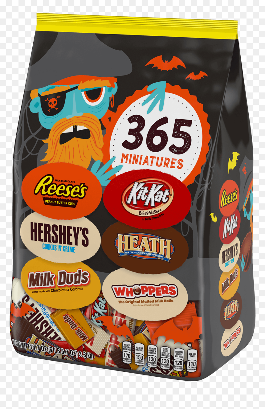 Image Of Hershey"s Halloween Assortment Stand Up Bag - Kit Kat Bar, HD Png Download - milk duds png