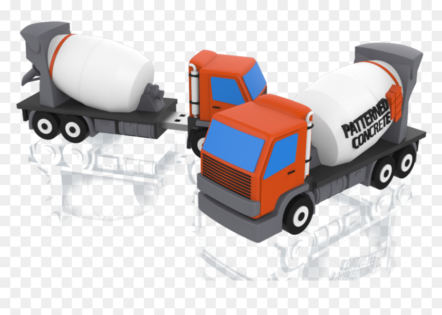 Concrete Mixer - 2257 - Model Car, HD Png Download - concrete mixer truck png
