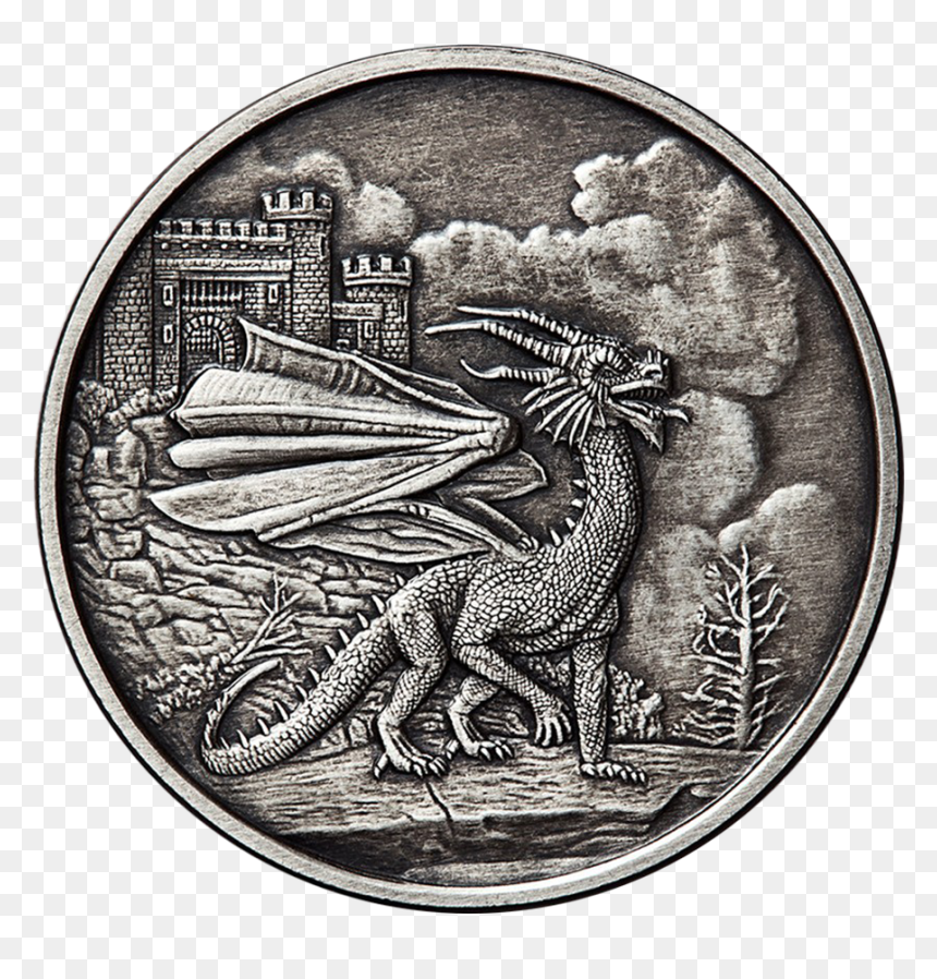 Welsh Red Dragon Antique 5oz Silver Round - Cash, HD Png Download - welsh dragon png