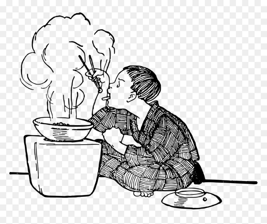 Emotion,art,monochrome Photography - Drawing Chinese Eating Chopsticks, HD Png Download - chopsticks clipart png