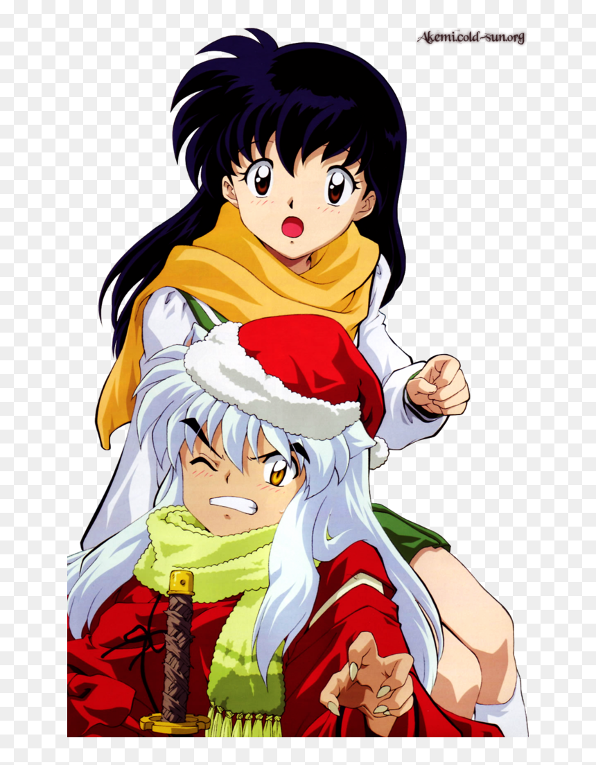 Inuyasha And Kagome Christmas, HD Png Download - kagome png