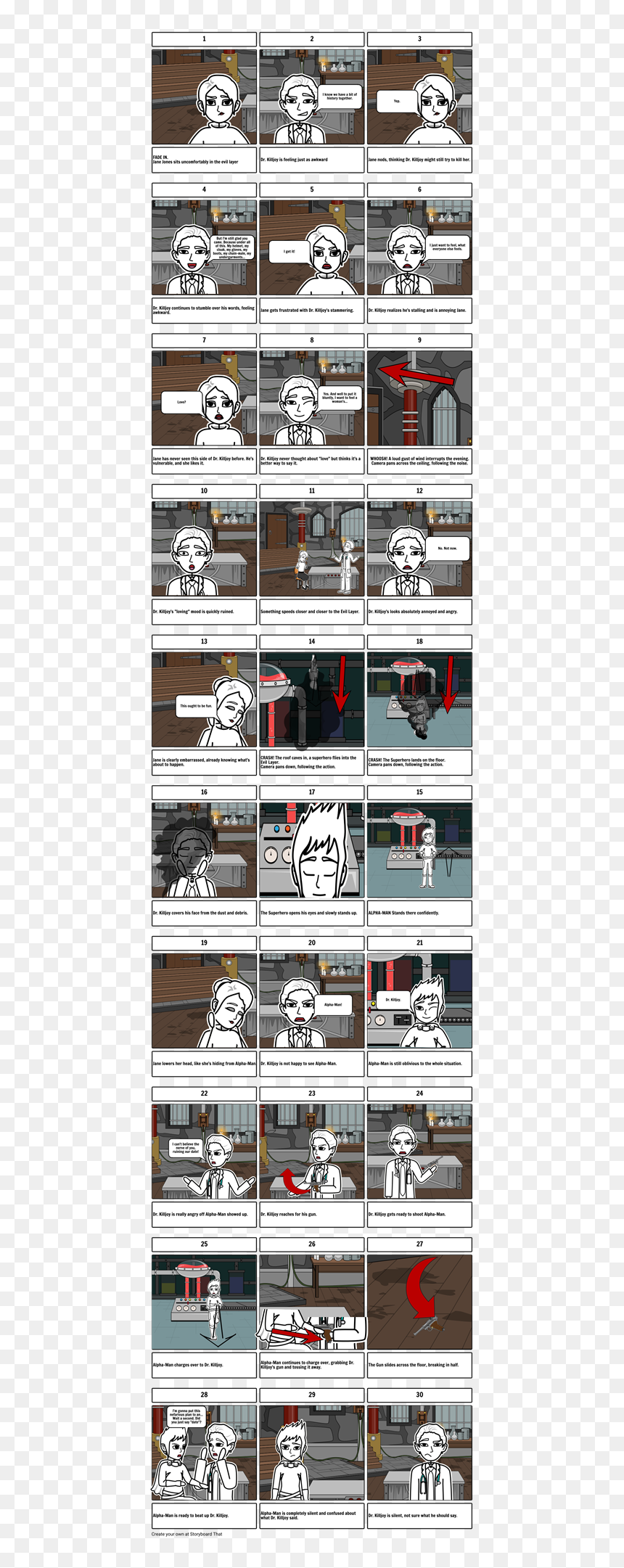 A Date With A Super Villain Storyboards - Cartoon, HD Png Download - super villain png