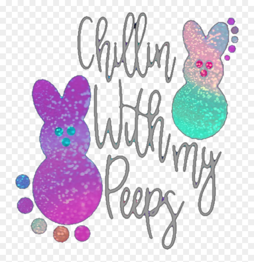 #pastel #peeps #chillin #easter #candy #glitter #bunnies - Cartoon, HD Png Download - easter candy png
