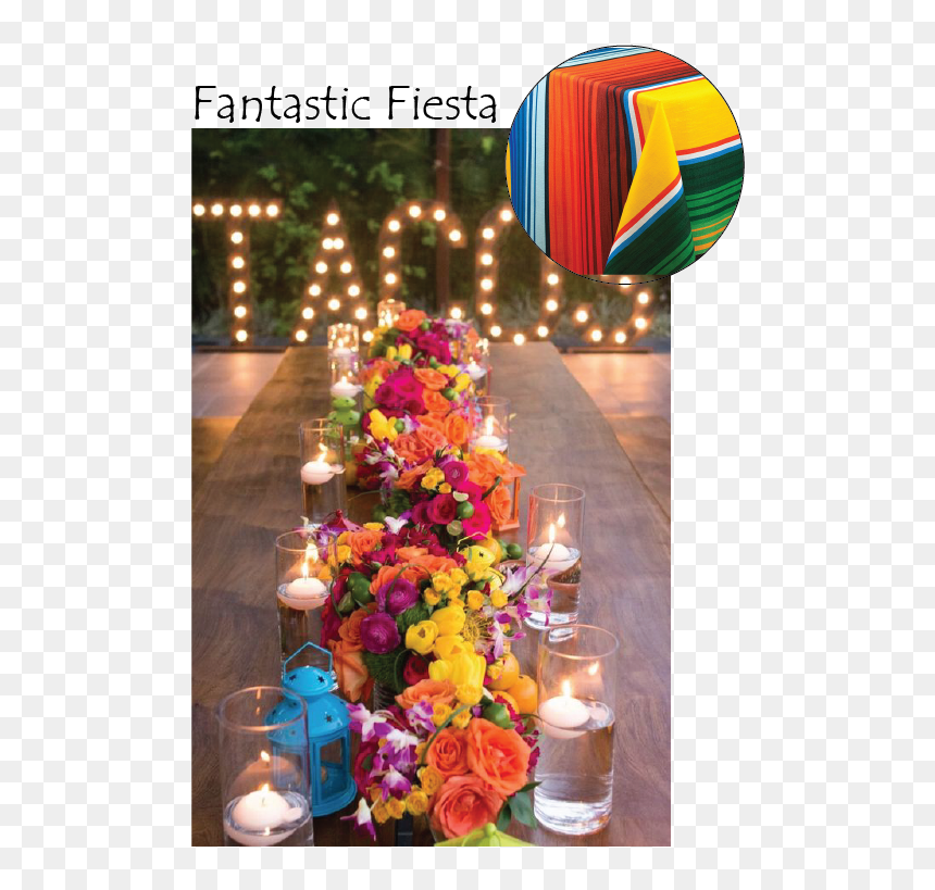 Mexican Wedding Decoration Table, HD Png Download - mexican paper flowers png