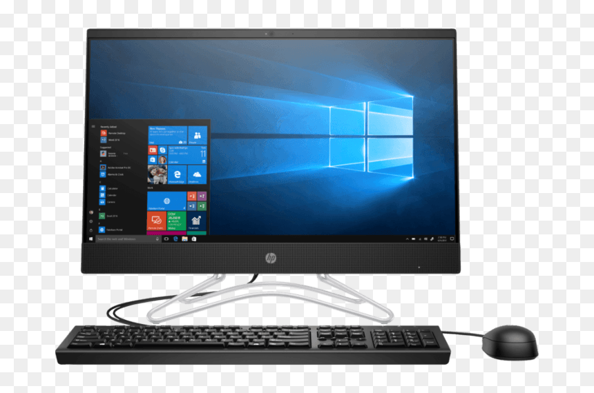 Hp 200 G3 All In One Pc, HD Png Download - computer system png