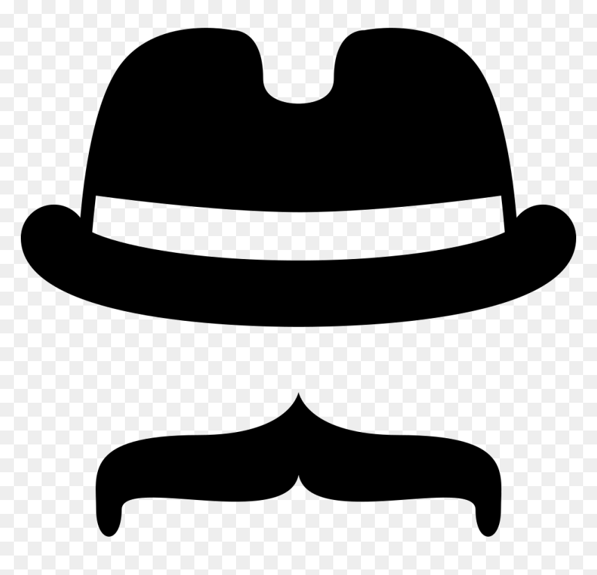 Hat With Mustache - Bigotes Negros Png, Transparent Png - mustache icon png